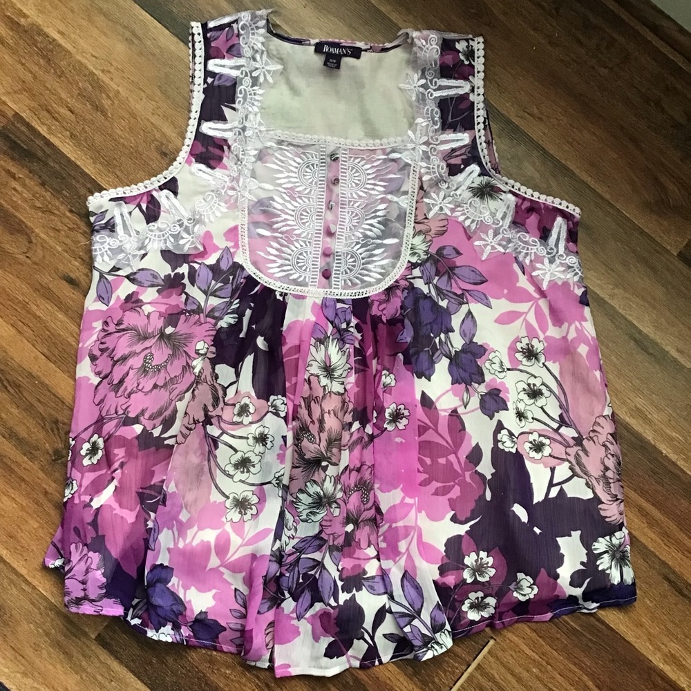 SOLD Floral Roaman’s Tank